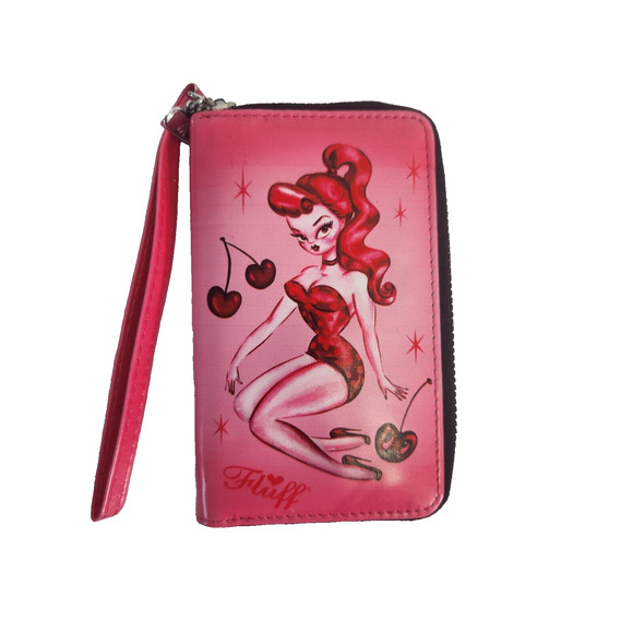 Fluff Wristlet Cherry Pinup - New - Picture 2 of 4